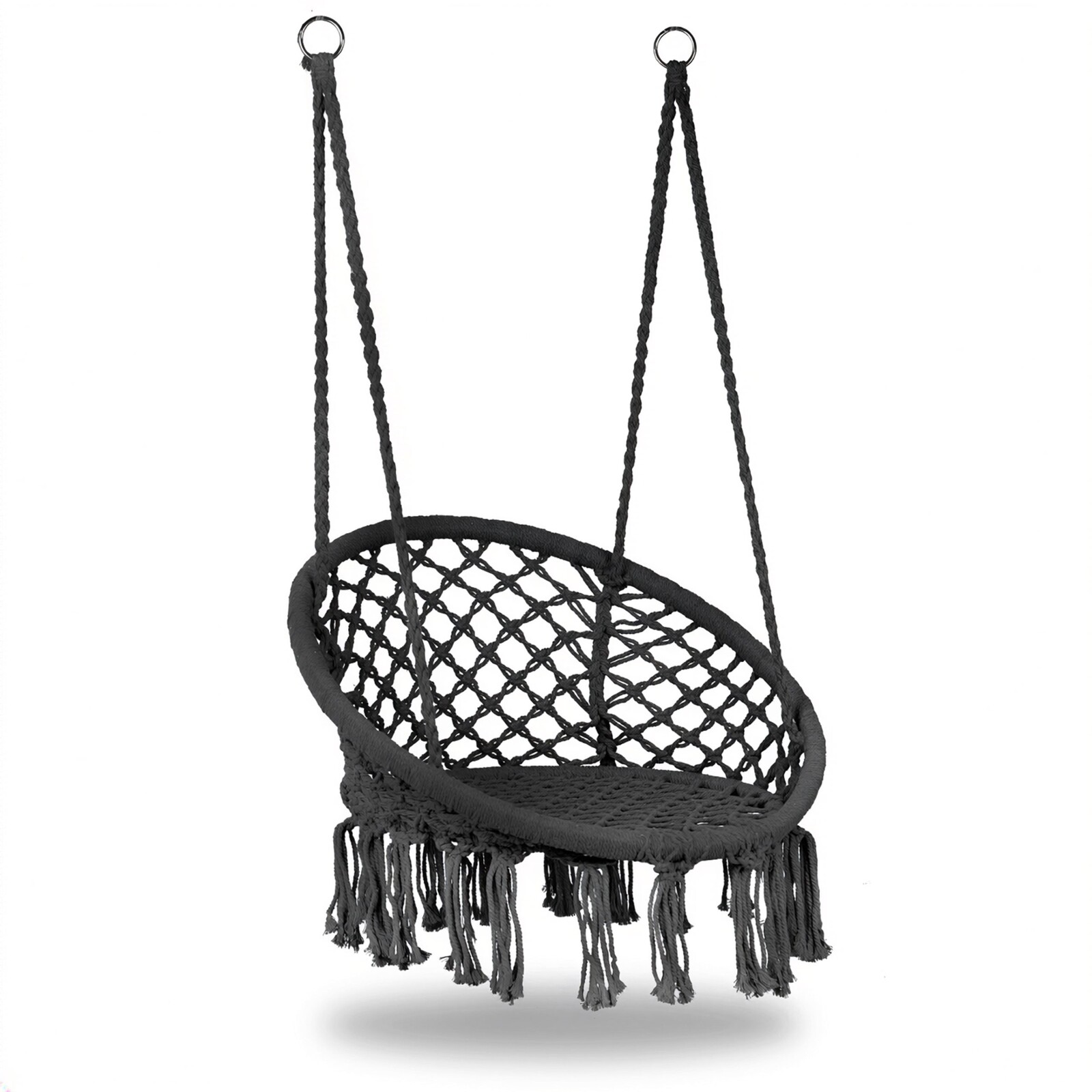 Závěsné houpací křeslo Pierced šedé
