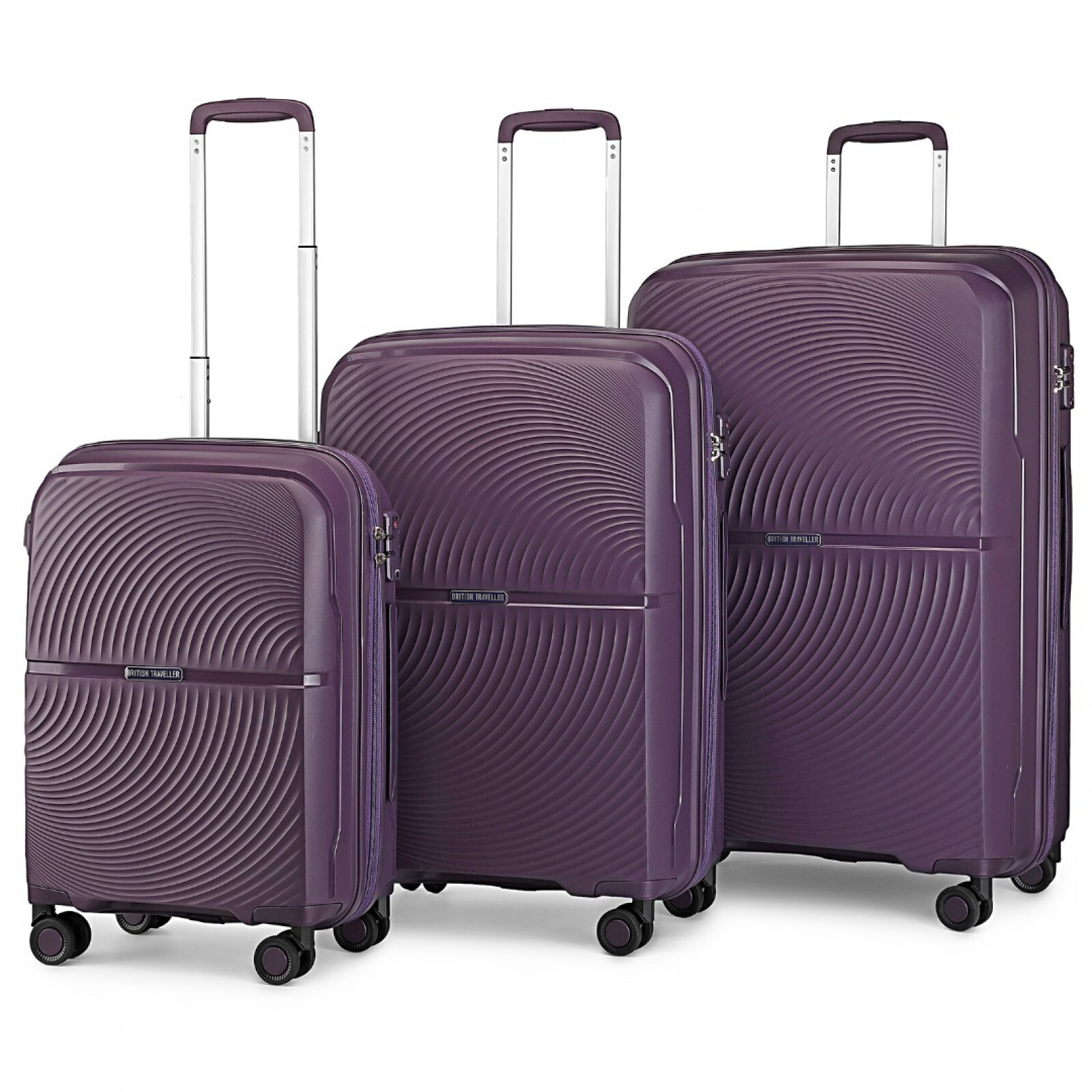 KONO travel set kufrov polypropylén - 40L, 68L, 97L - fialový