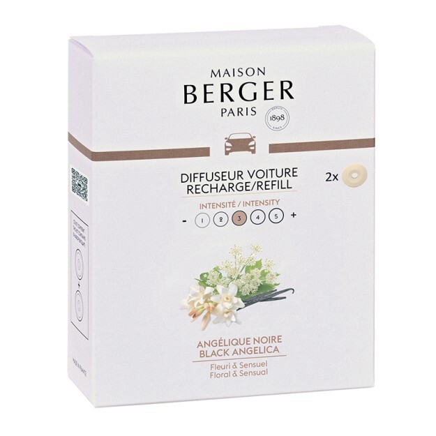 Maison Berger Paris Keramická náplň vône do auta Čierna Angelika, 2 ks 6906