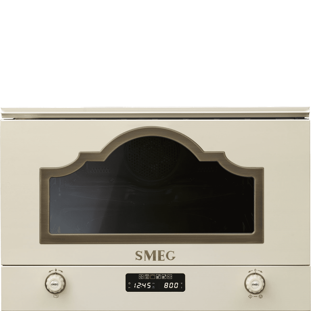 Smeg Mikrovlnná rúra s grilom Cortina, MP722PO, 45cm, krémová MP722PO