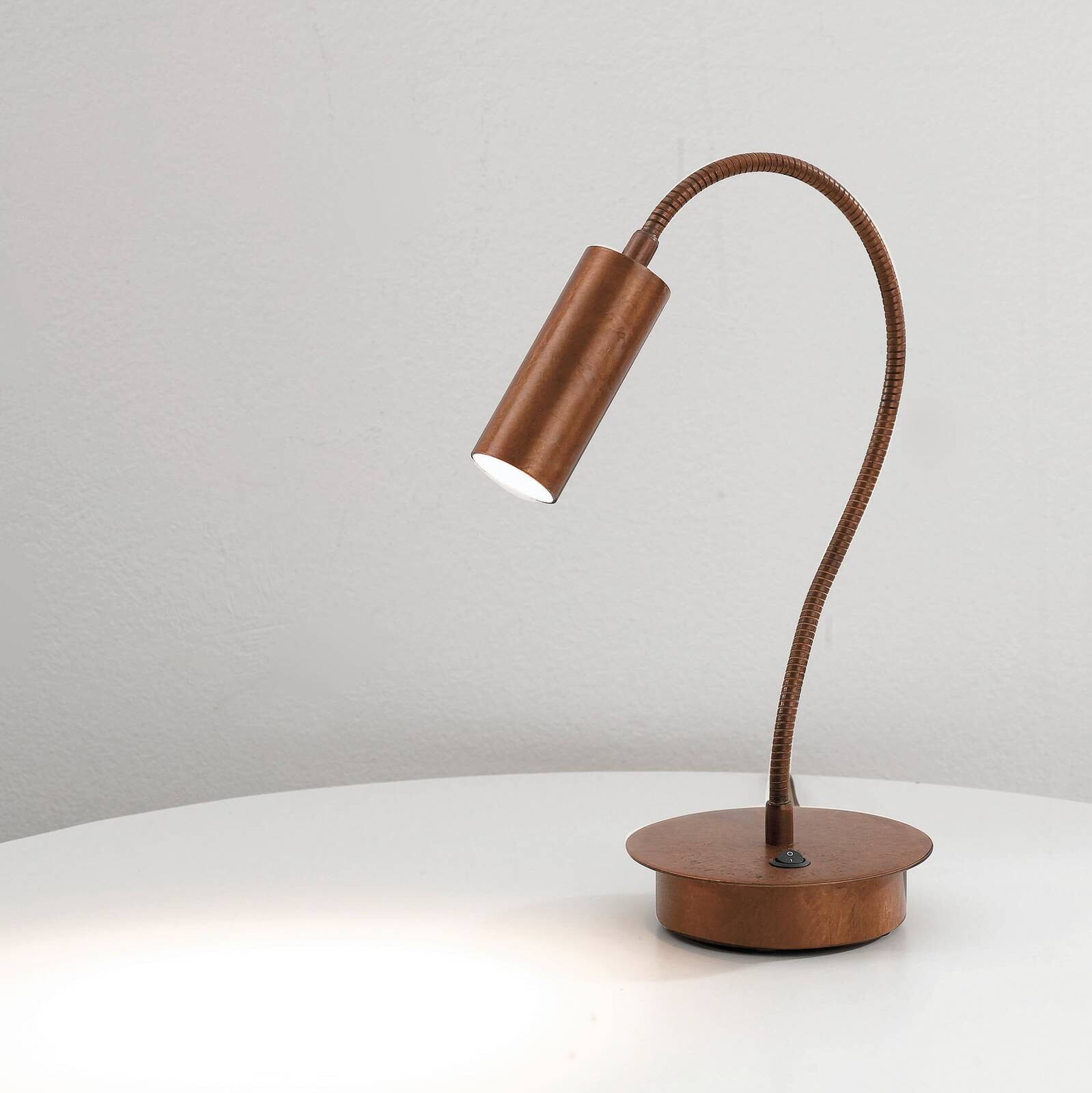 Stolová lampa 7538, drevo brunované, nastaviteľná, GU4-MR11