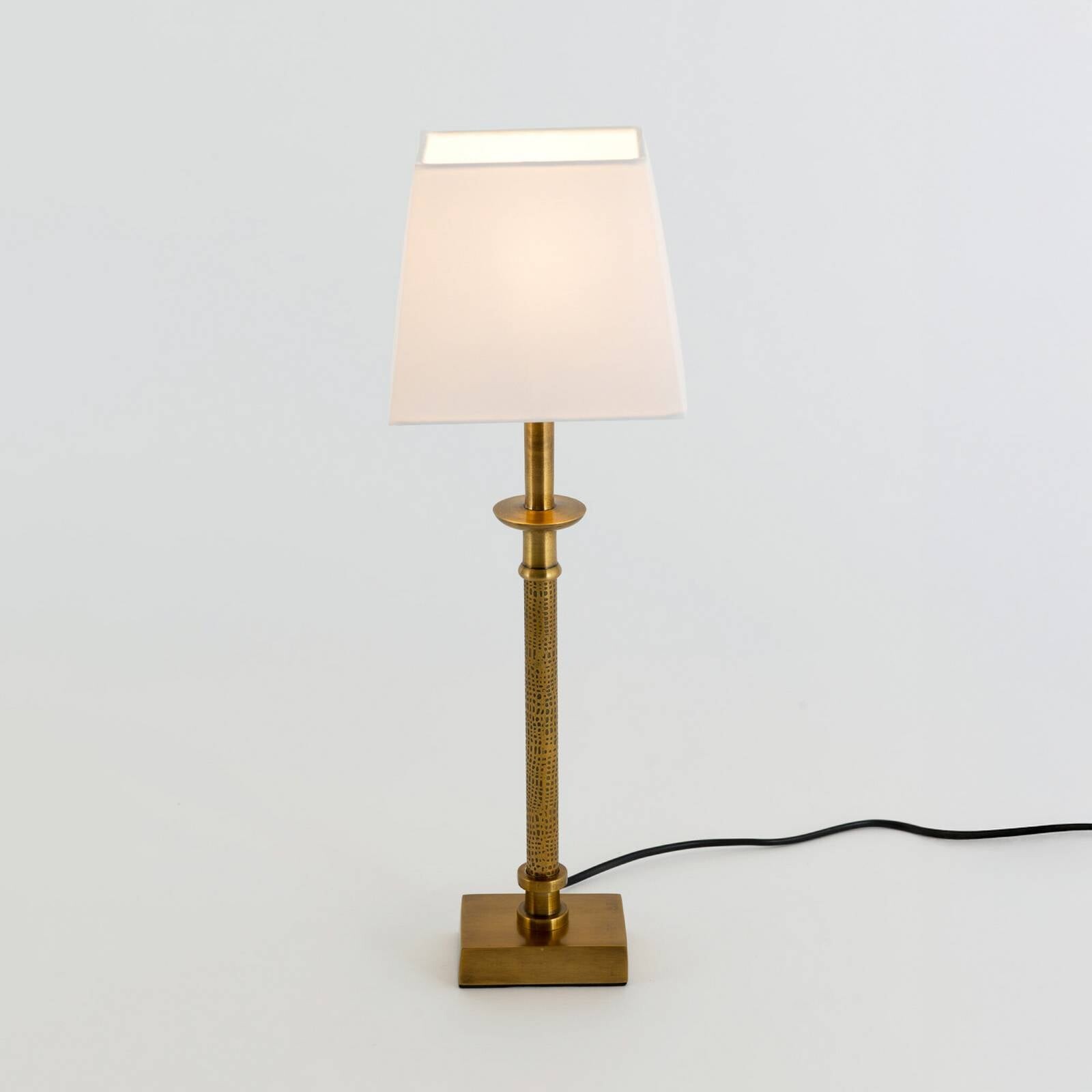 Stolová lampa PALMARIA, zlatá/biela, výška 52 cm, kov, E14