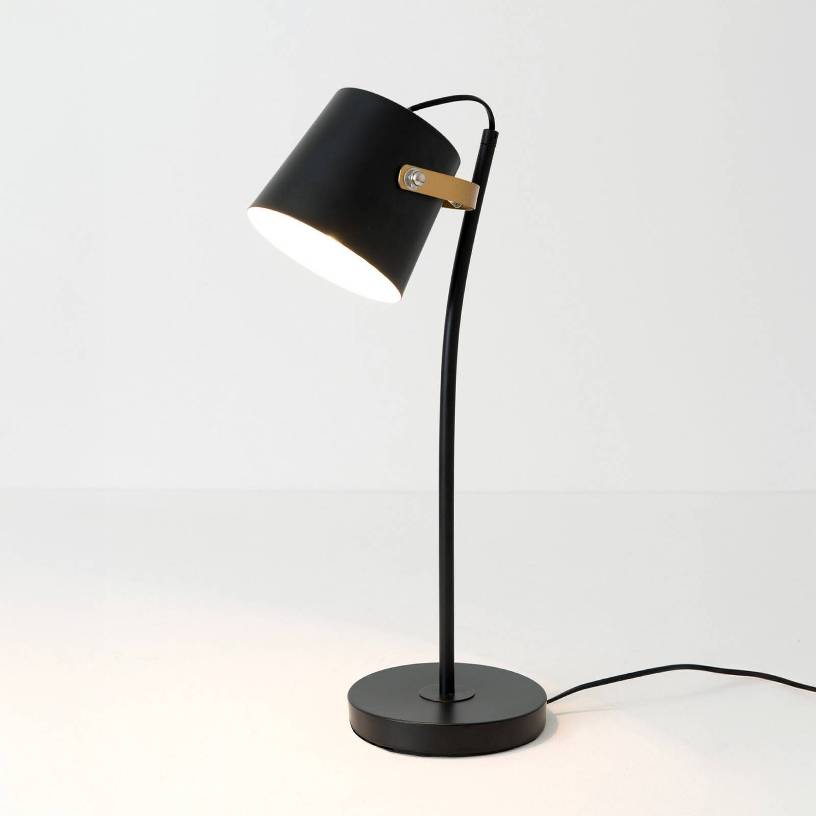 Stolová lampa ESPERTO, čierna, výška 53 cm, kov, E27