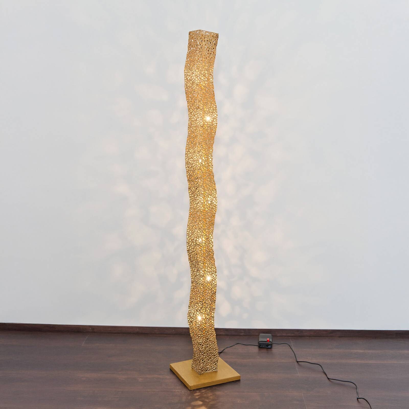 Stojacia lampa ODISSEA, zlatá, výška 171 cm, kov, 7 x G4