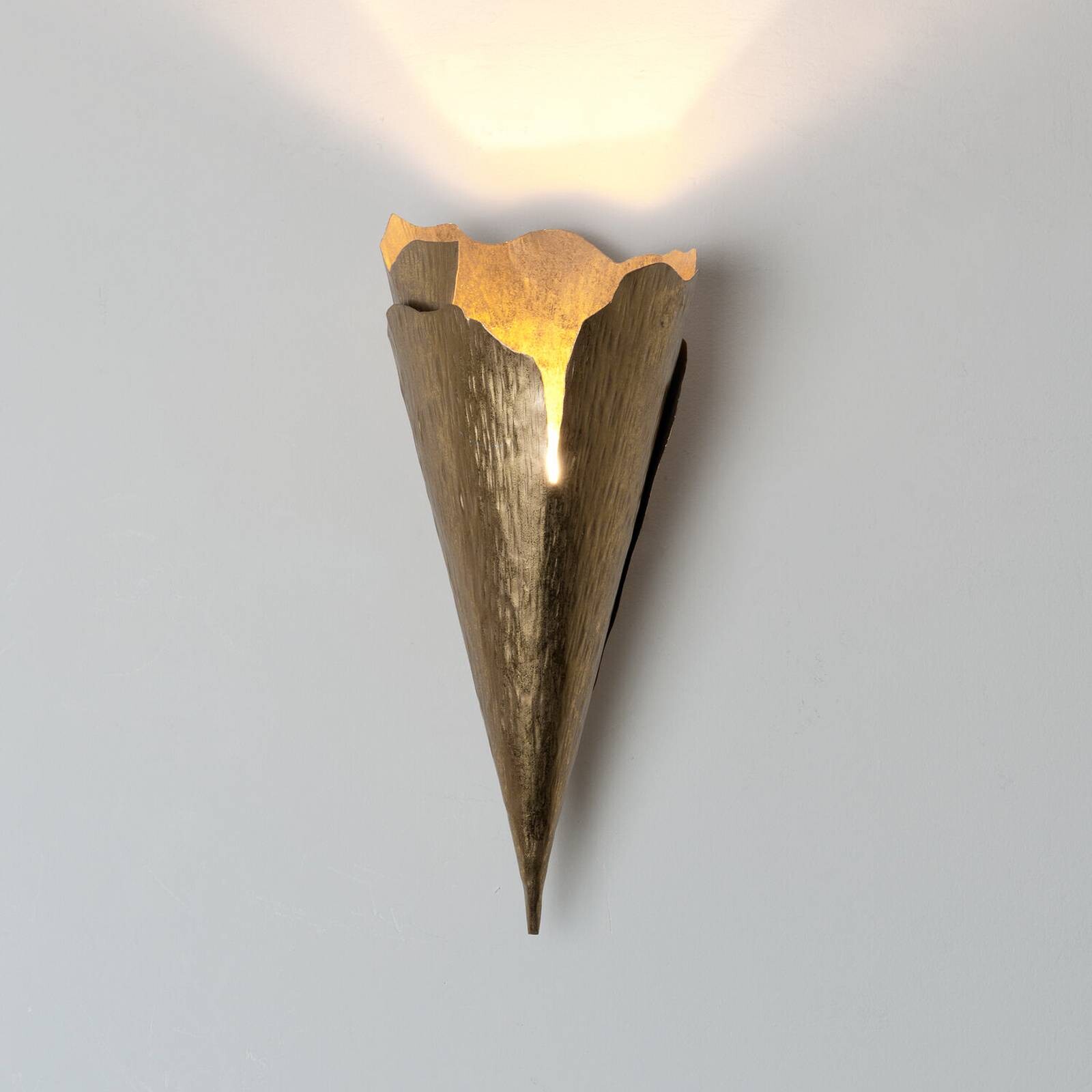 Nástenné svetlo GINGKO QUATTRO, zlatá, výška 31 cm, kov, G9