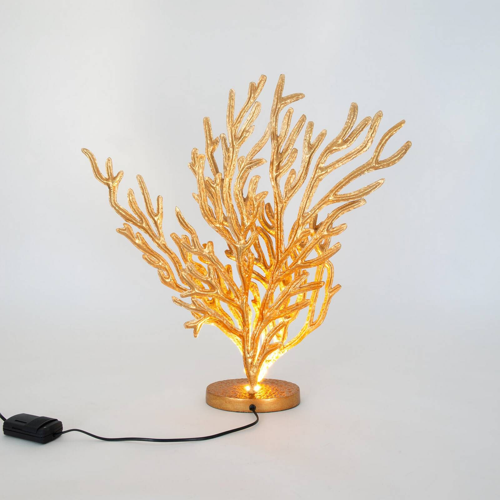 Stolová LED lampa CORADORIA, zlatá, výška 72 cm, kov