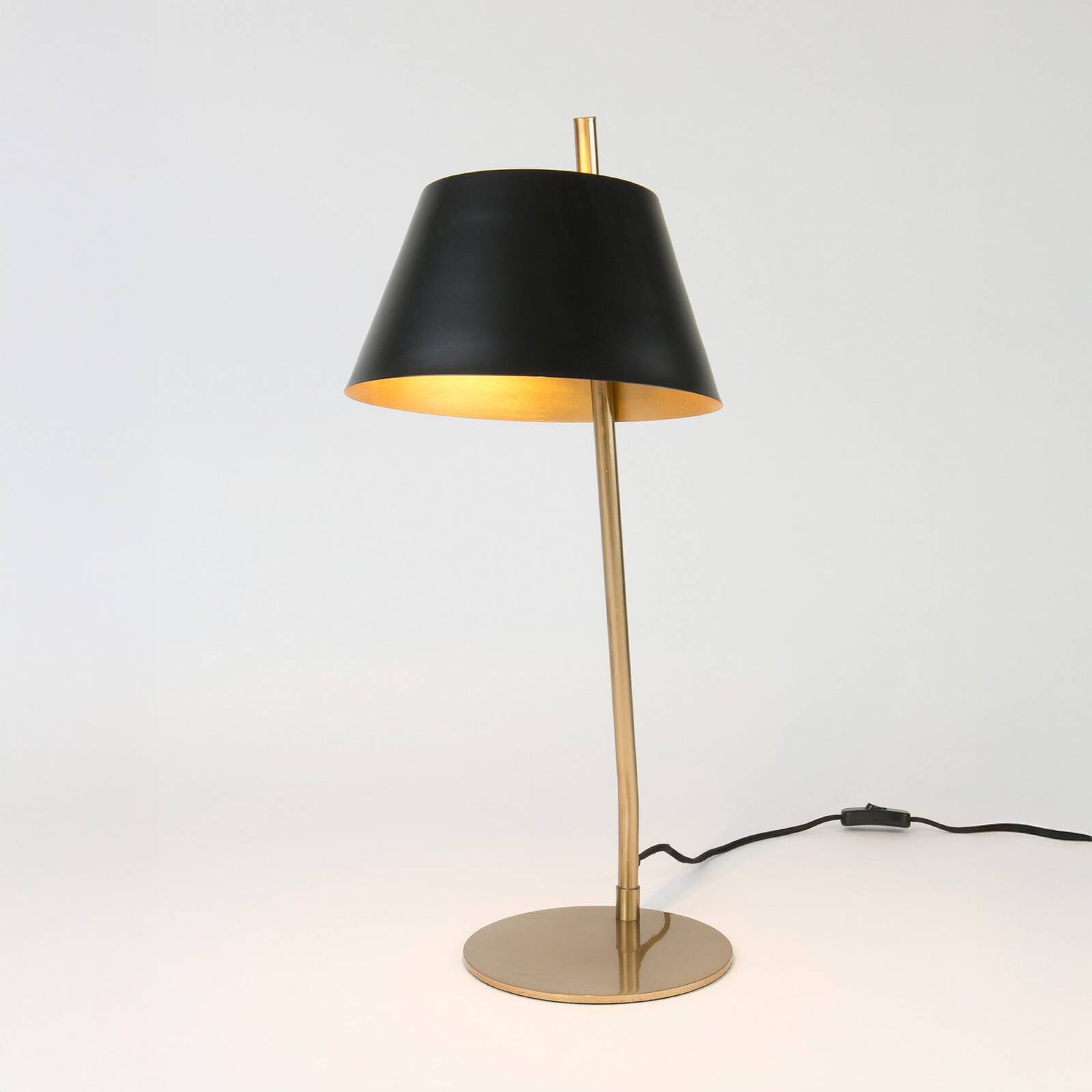 Stolová lampa ADEA, čierna/zlatá, výška 61 cm, kov, E27