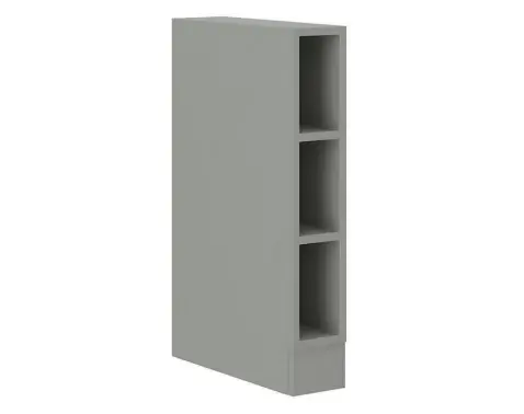 Dolný kuchynský regál Karmen 15D, 15 cm, svetlo šedý%