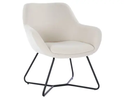 Kreslo Floreto, krémová štruktúrovaná látka%
