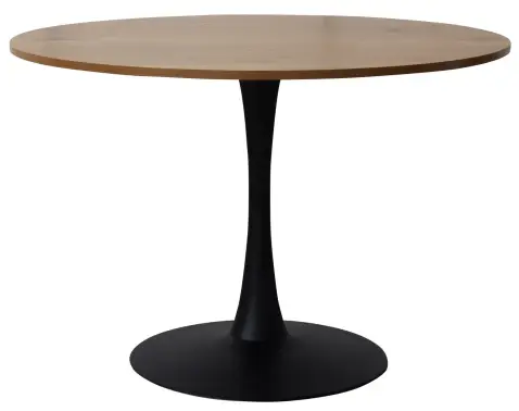 Okrúhly jedálenský stôl Ronduel, 110 cm, čierny/dub%
