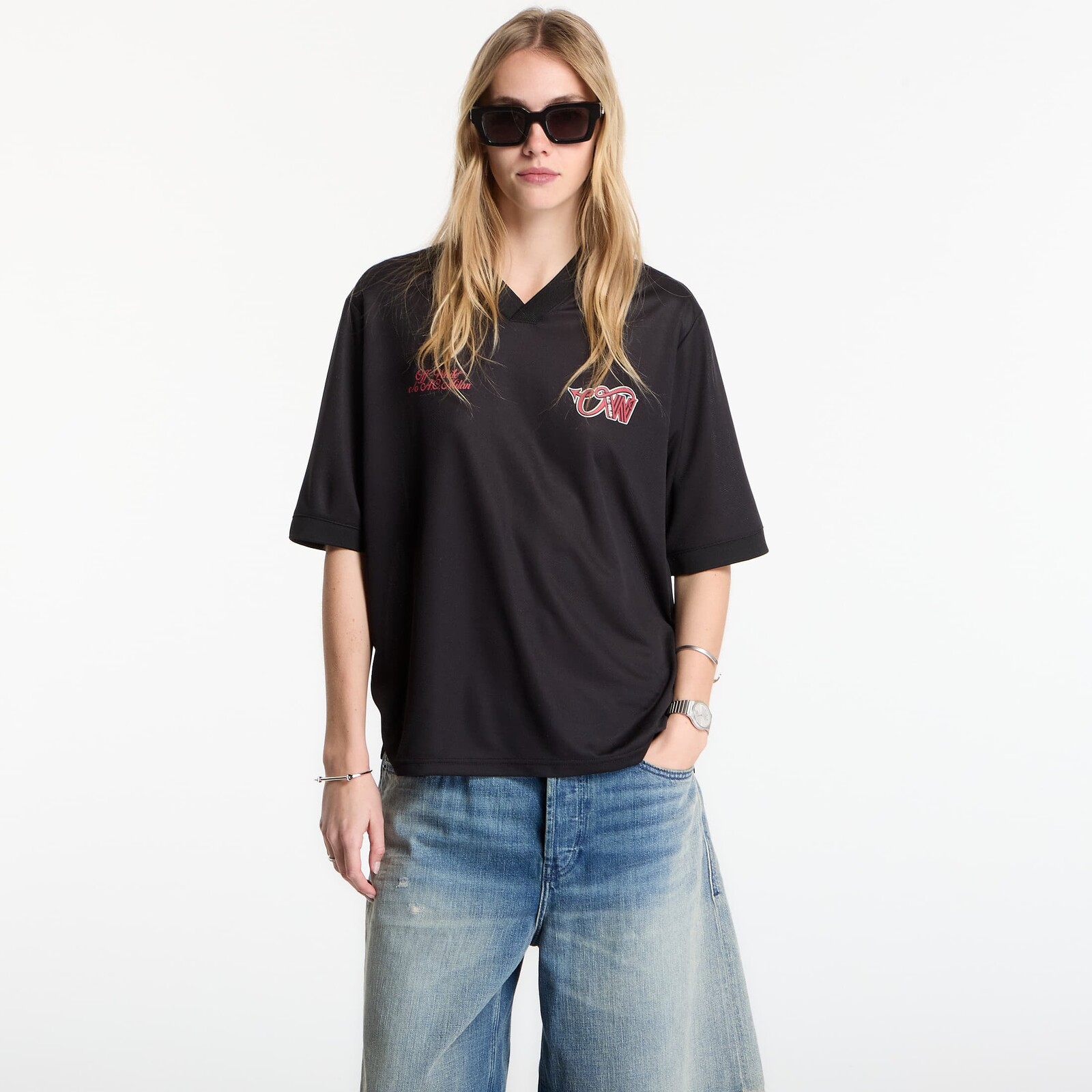 Tričko Off-White x AC Milan Tech Tee Black/ No Color XXS
