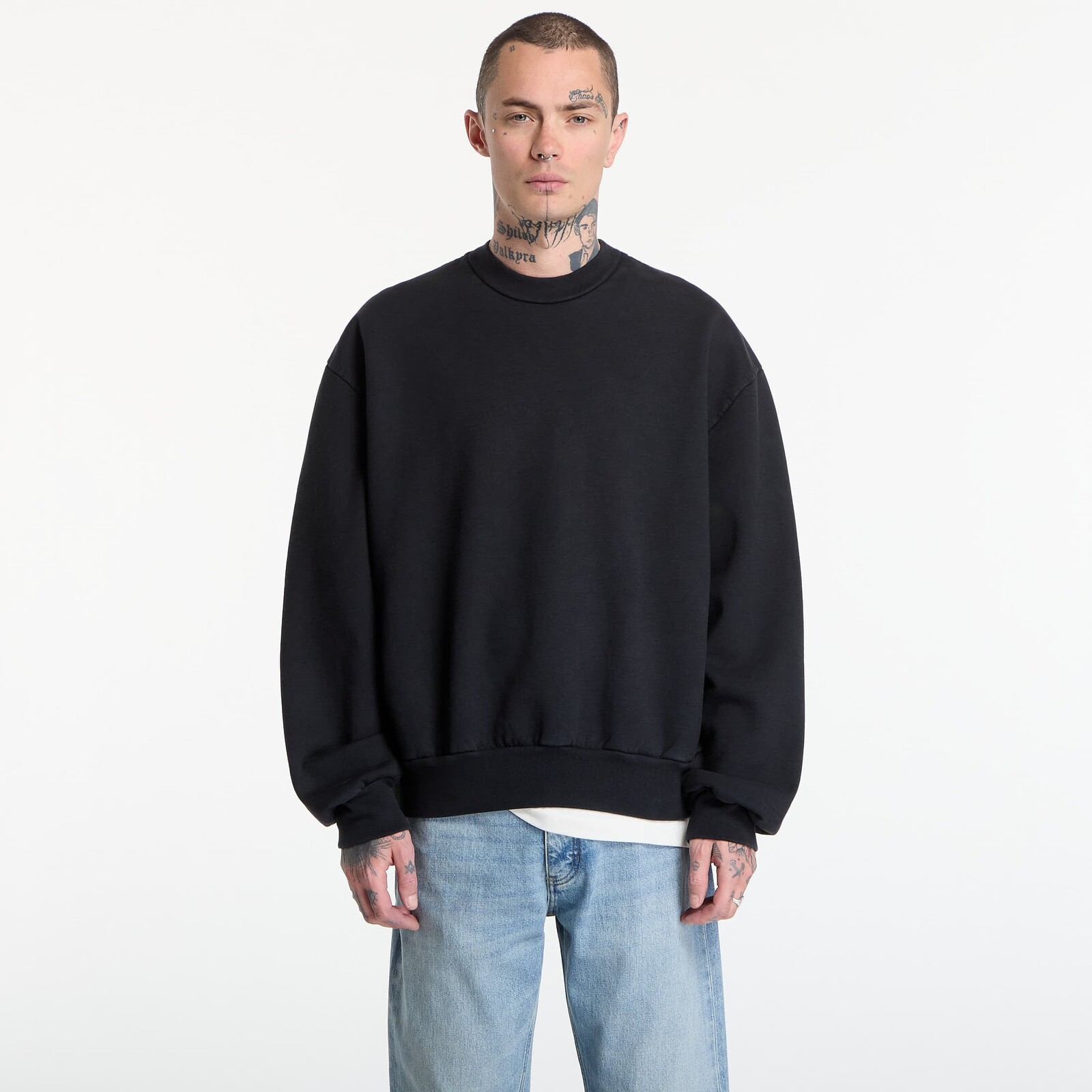 Mikina Fear Of God Classic Fit Half Raglan Sweatshirt Black XXL