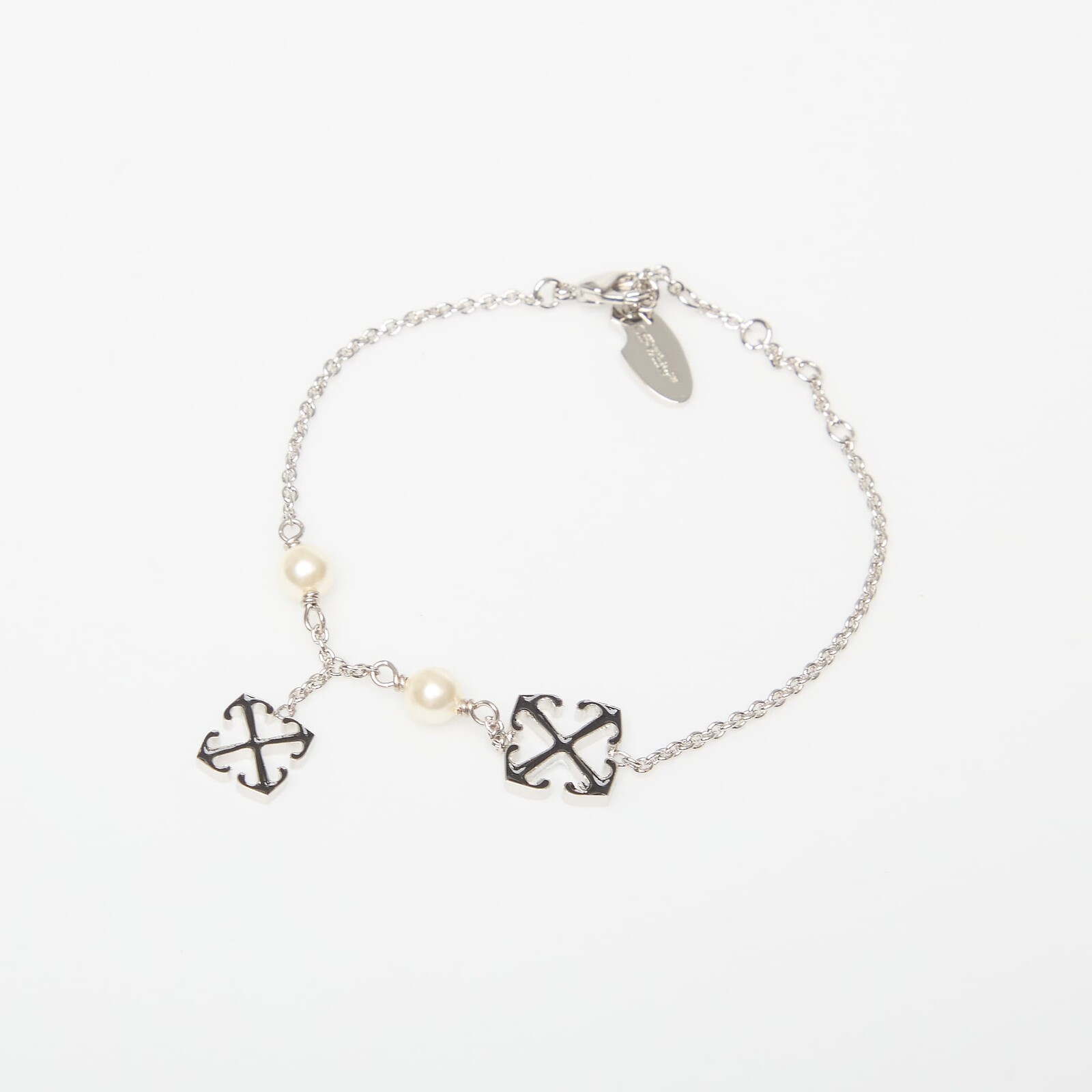 Náramok Off-White Bangle Bracelet Silver/ Black Universal