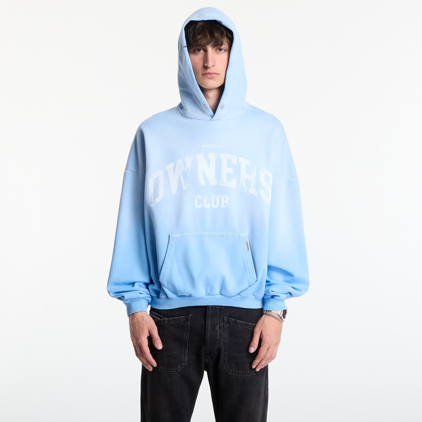 Mikina REPRESENT Owners Hoodie UNISEX Sky Blue L