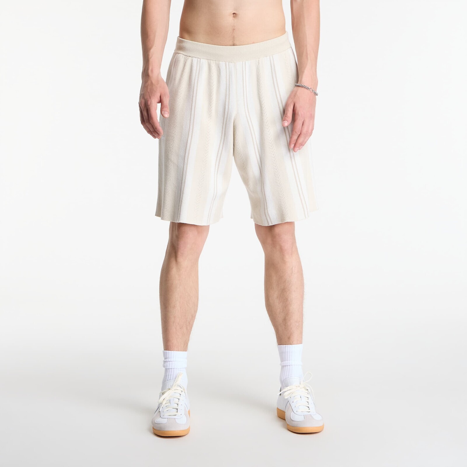 Šortky Patta Knitted Football Shorts Oatmeal L