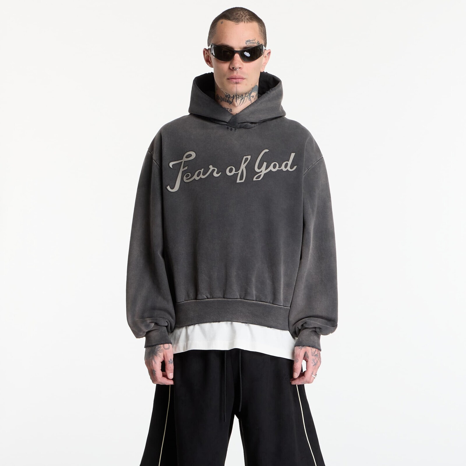 Mikina Fear Of God 26 Classic Fit Half Raglan Hoodie Off Black S