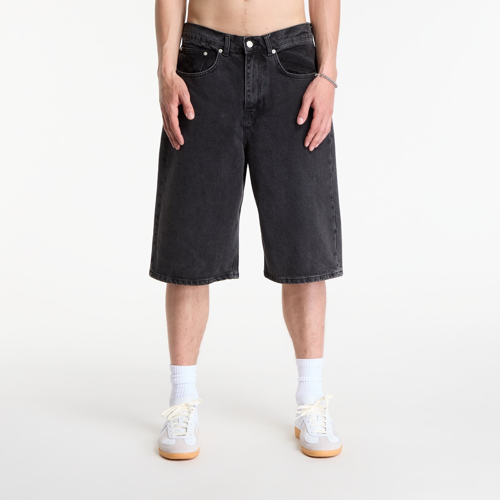 Šortky Patta Whiskers Denim Shorts (Black) Black Denim 38