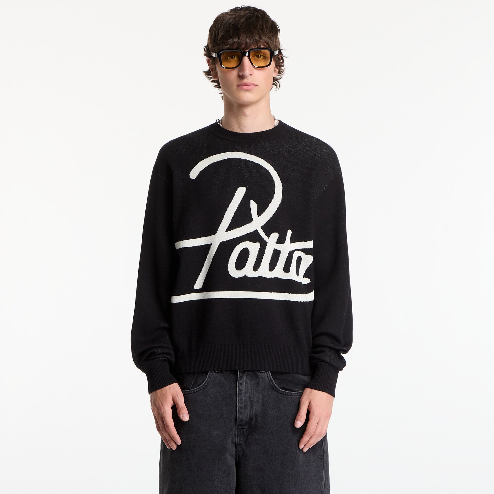 Sveter Patta Hearted Jumper UNISEX Black L