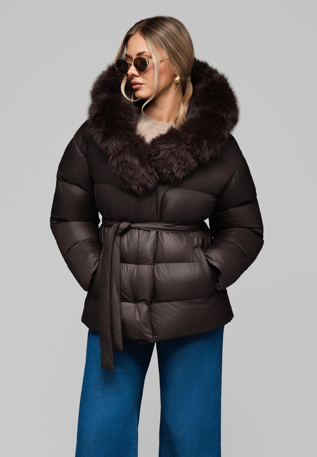 Edoti Women's insulated jacket with fur OW-JALP-0103 v3