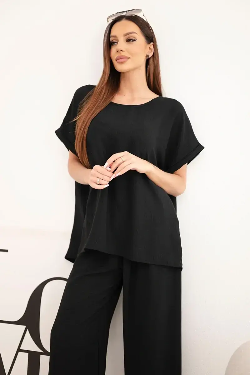 Plus size blúzka a nohavice široké Kesi Włoski