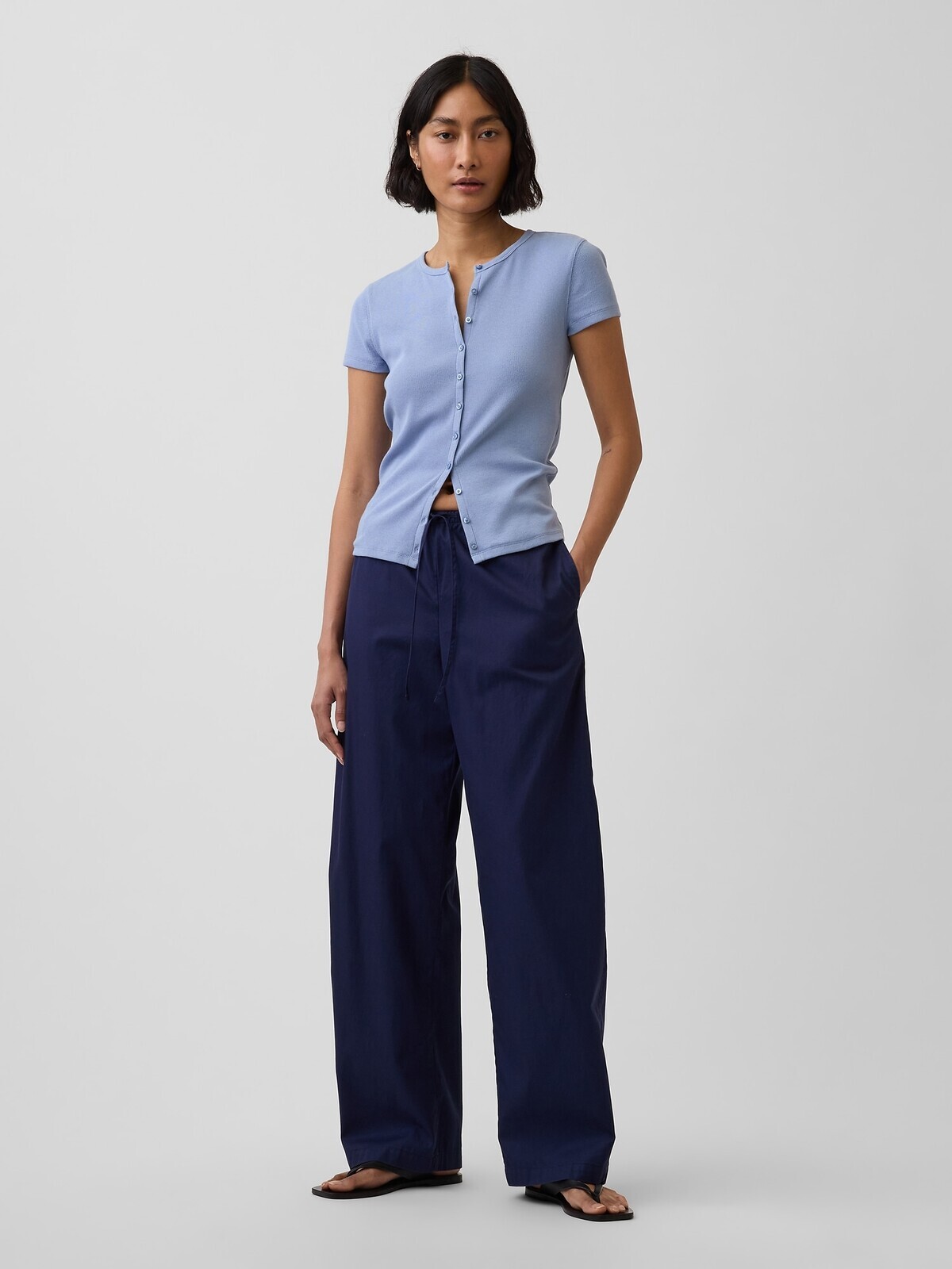 Dámske nohavice GAP Twill Easy Barrel