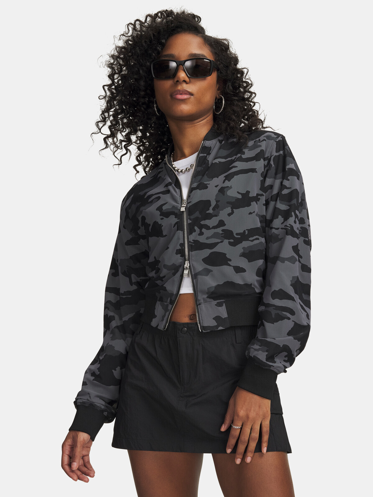 Under Armour Unstoppable Mesh Camo Bomber Jacket