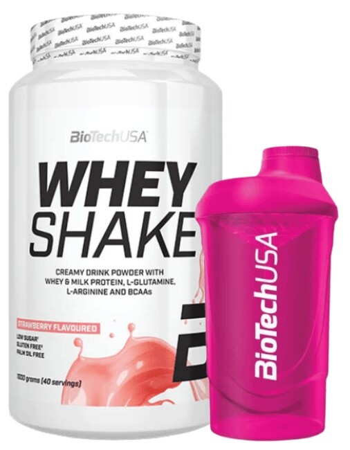 Biotechusa whey shake 1000 g + šejkr wave 600 ml zadarmo
