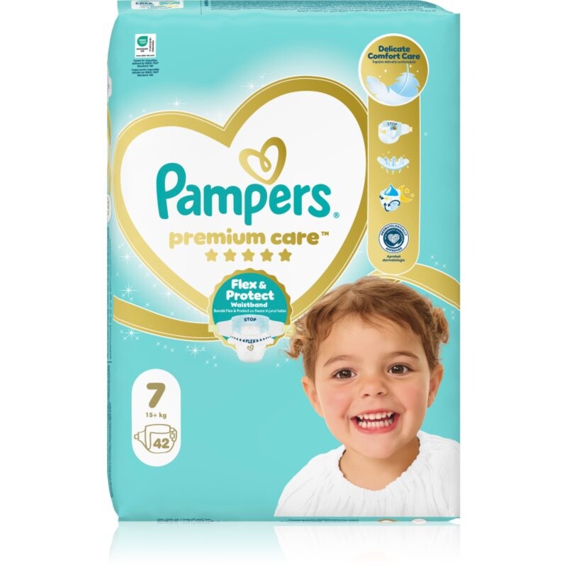 Pampers Premium Care Size 7 jednorazové plienky 15+ kg 42 ks