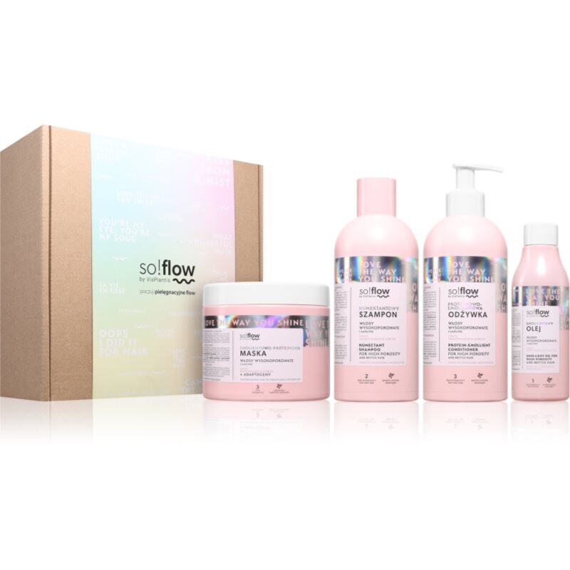 so!flow High Porosity Hair Set darčeková sada pre lámavé a namáhané vlasy
