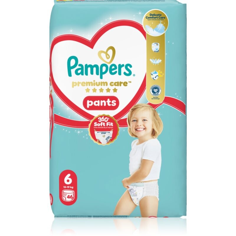 Pampers Premium Care Pants Size 6 jednorazové plienkové nohavičky 13-19 kg 46 ks