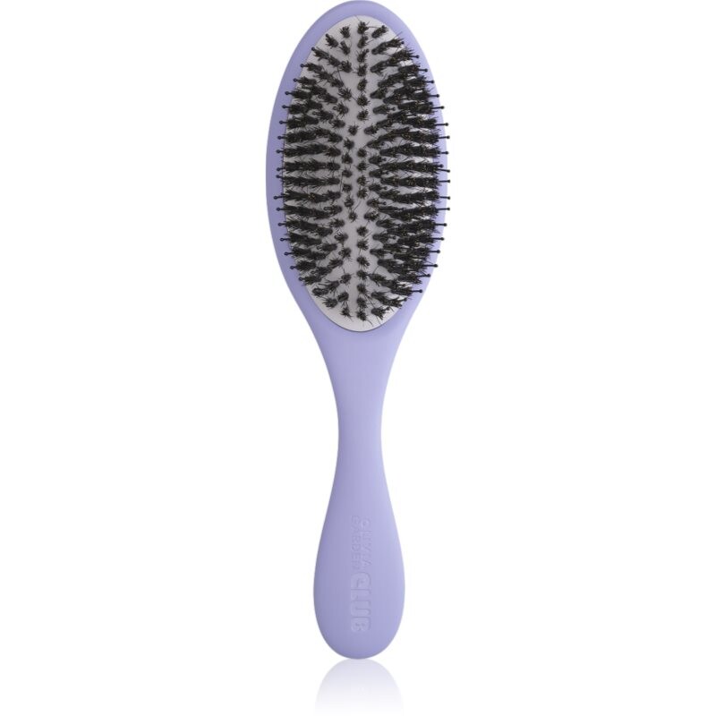 Olivia Garden Club The Reset Detangling&Shine Hairbrush plochá kefa s puzdrom Lilac 1 ks