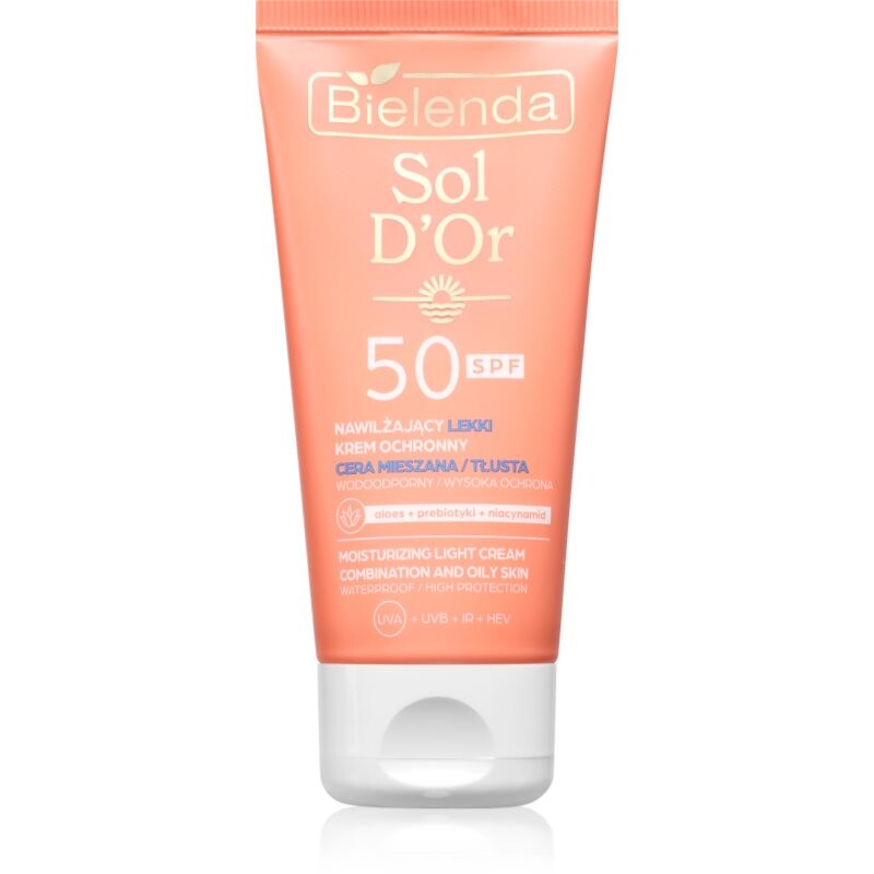 Bielenda Sol D’or vodeodolný opaľovací krém na tvár SPF 50 50 ml