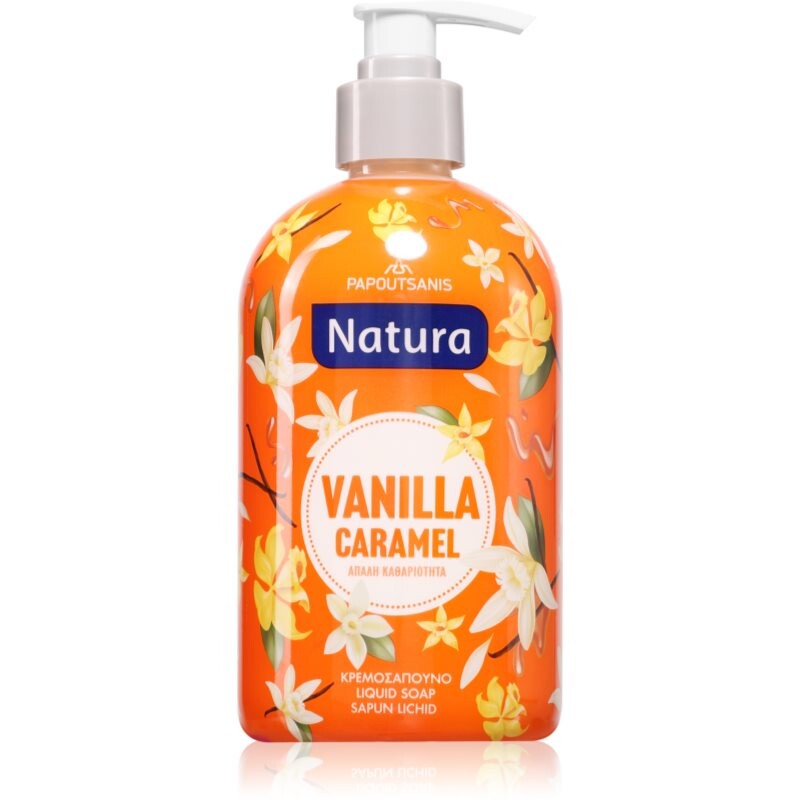 PAPOUTSANIS Natura Vanilla Caramel tekuté mydlo 480 ml
