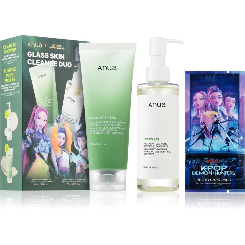 Anua K-Pop Demon Hunters Double Cleansing Duo Set darčeková sada pre hĺbkové čistenie