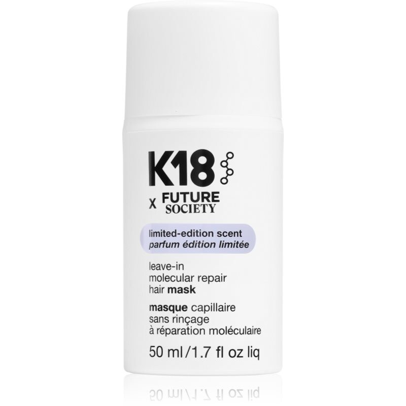 K18 Future x Society Leave-in Molecular Repair Hair Mask intenzívna obnovujúca maska na odfarbené, farbené a chemicky ošetrené vlasy 50 ml