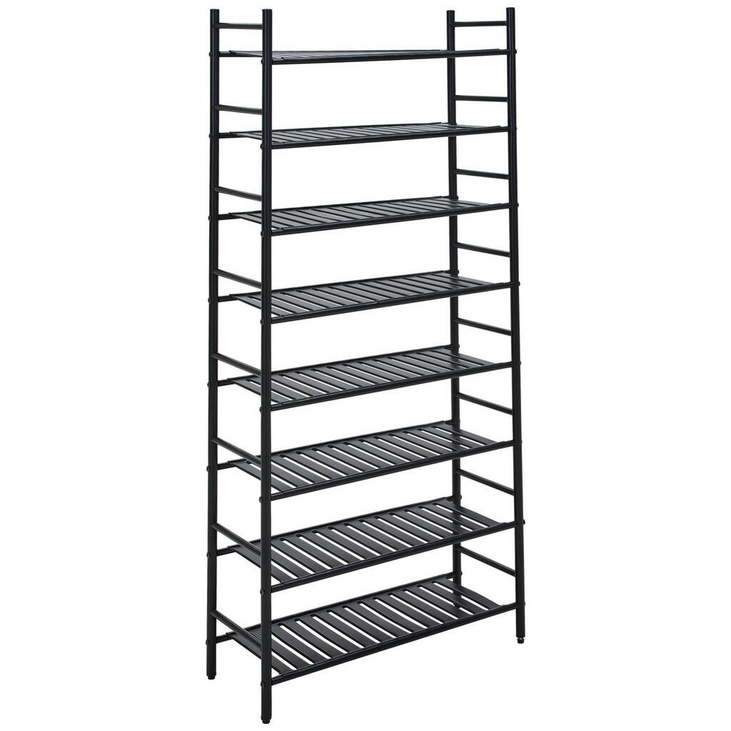 Xora REGÁL NA TOPÁNKY, čierna, 61.5/135.5/23.5 cm