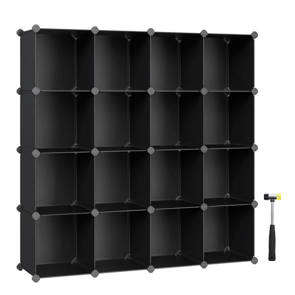 Boxxx REGÁL NA TOPÁNKY, čierna, 123/123/31 cm