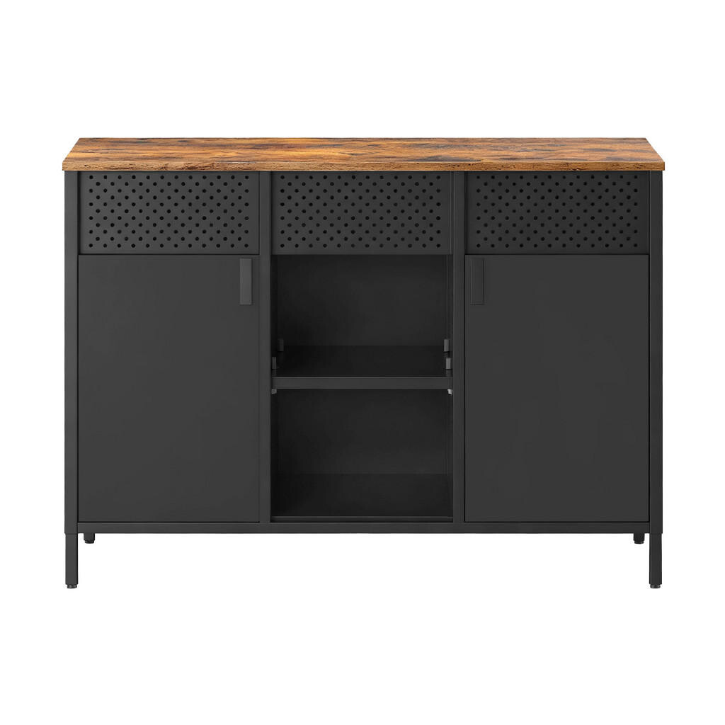 Boxxx KOMODA, hnedá, čierna, 110/76/40 cm