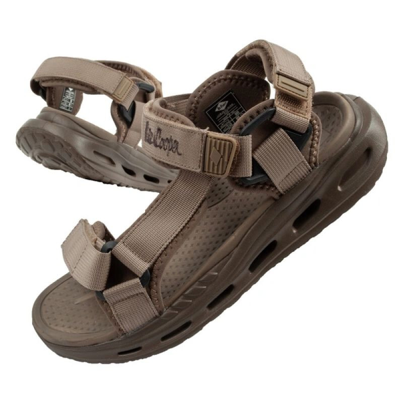 Lee Cooper pánske sandále na suchý zips na letnú pláž svetlozelené 44