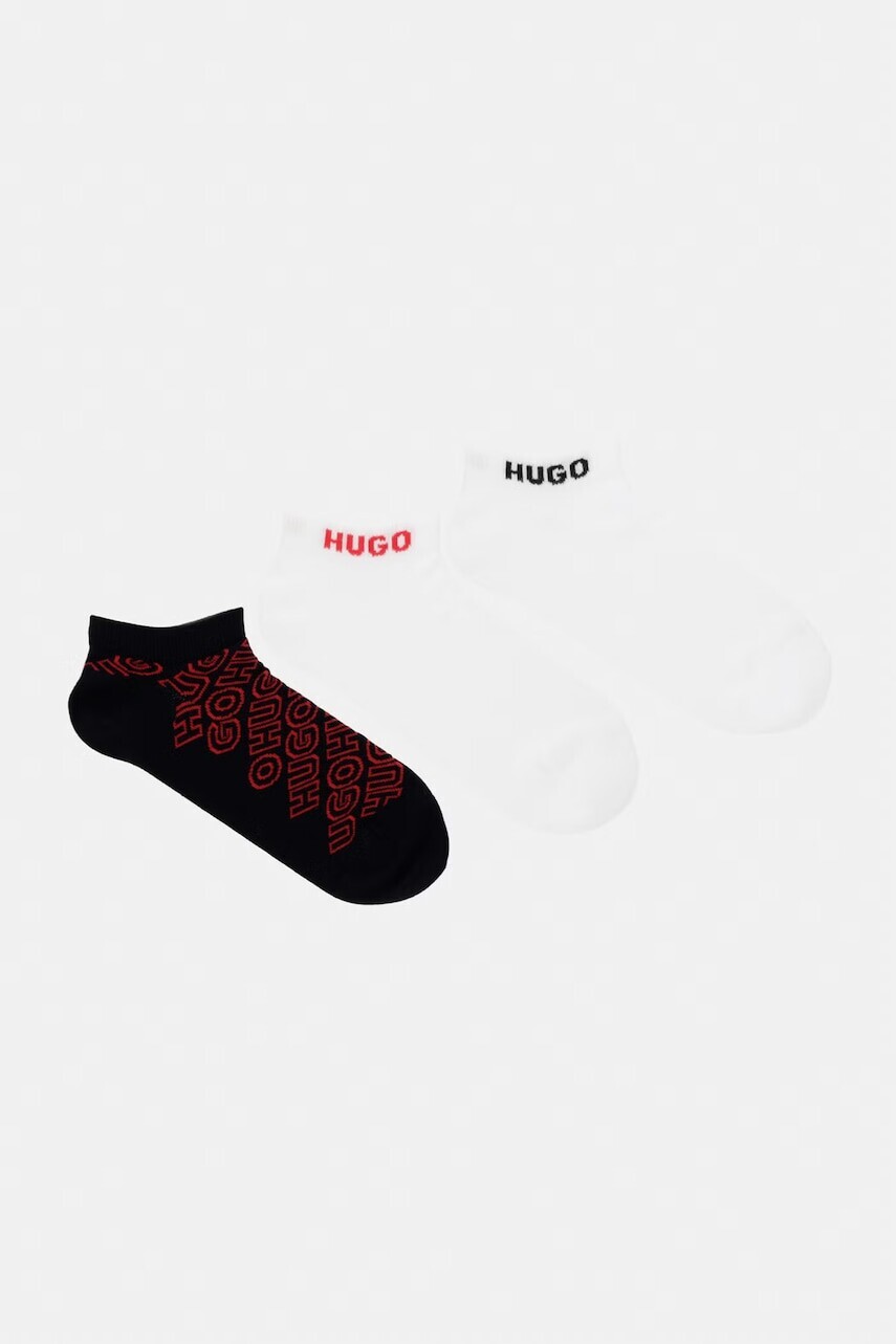 HUGO ponožky pánske 3P AS LOGO AOP C 3-pak