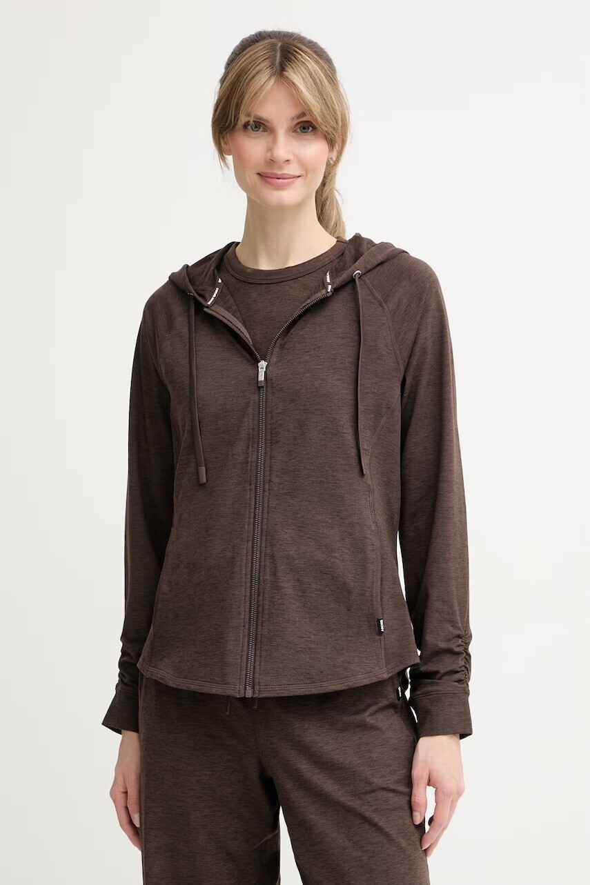 DKNY mikina na zips s kapucňou dámska