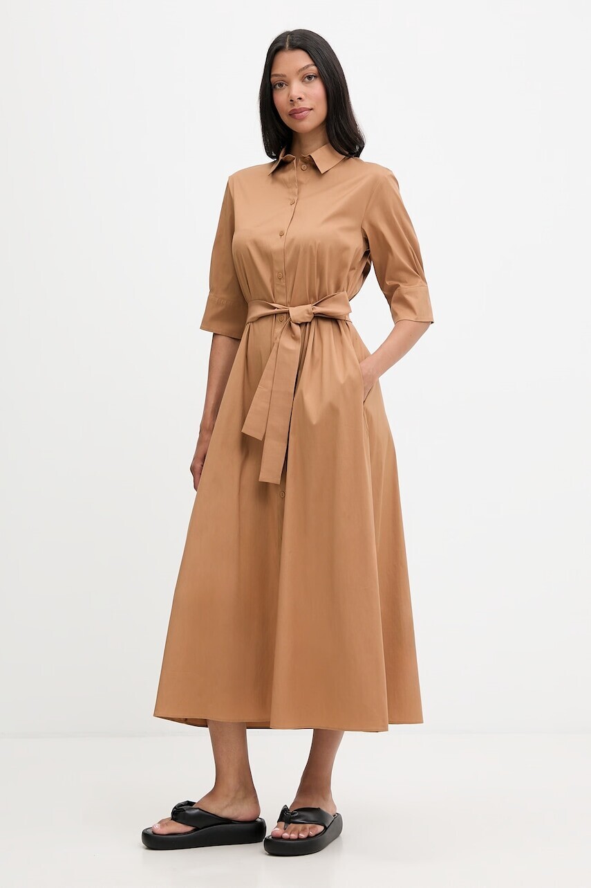 Max Mara Beachwear plážové šaty dámske COGNAC