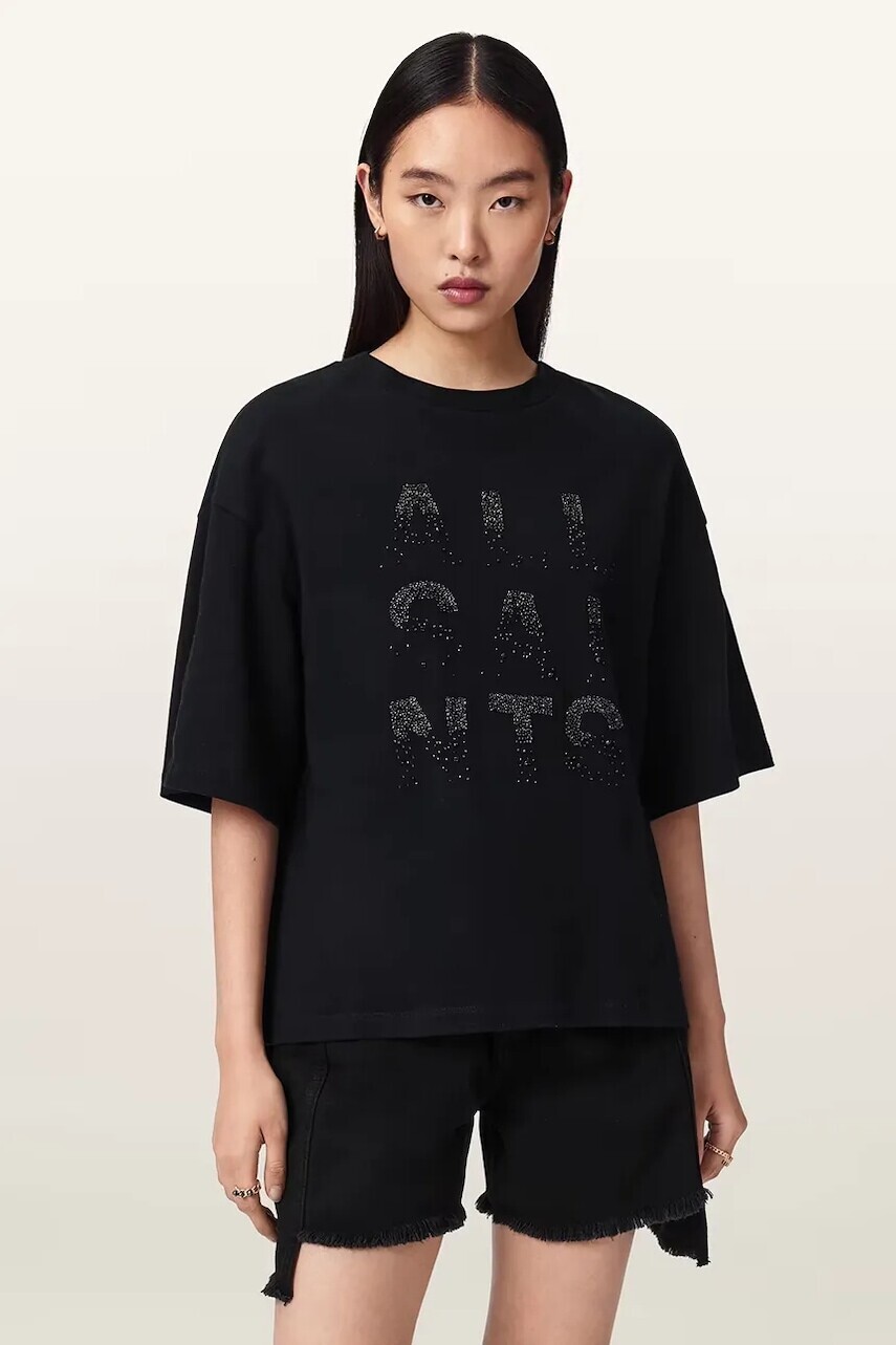 AllSaints oversize tričko dámske bavlnené STACKS