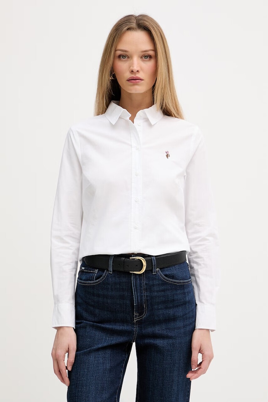 U.S. Polo Assn. košeľa dámska bavlnená Classic Fit Poplin
