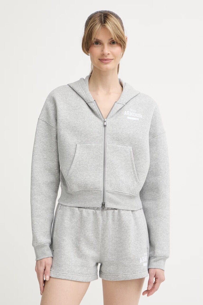 Under Armour mikina na zips s kapucňou dámska s bavlnou Icon