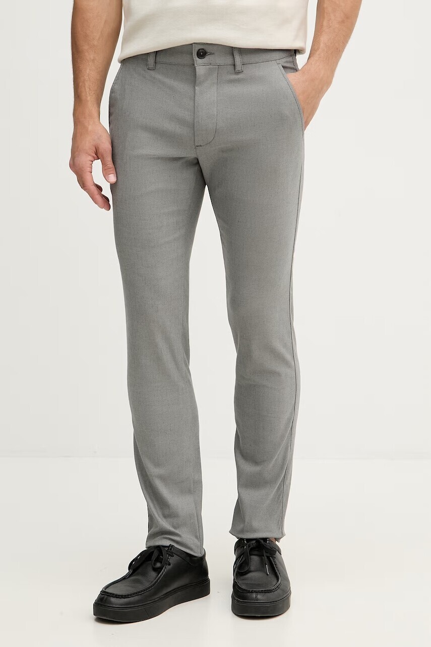BOSS Orange nohavice chinos pánske s bavlnou Slim