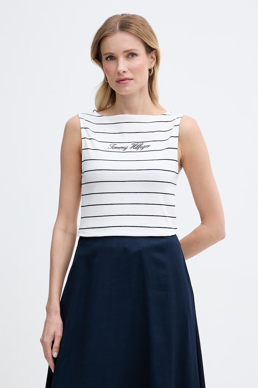 Tommy Hilfiger top dámsky bavlnený s elastanom
