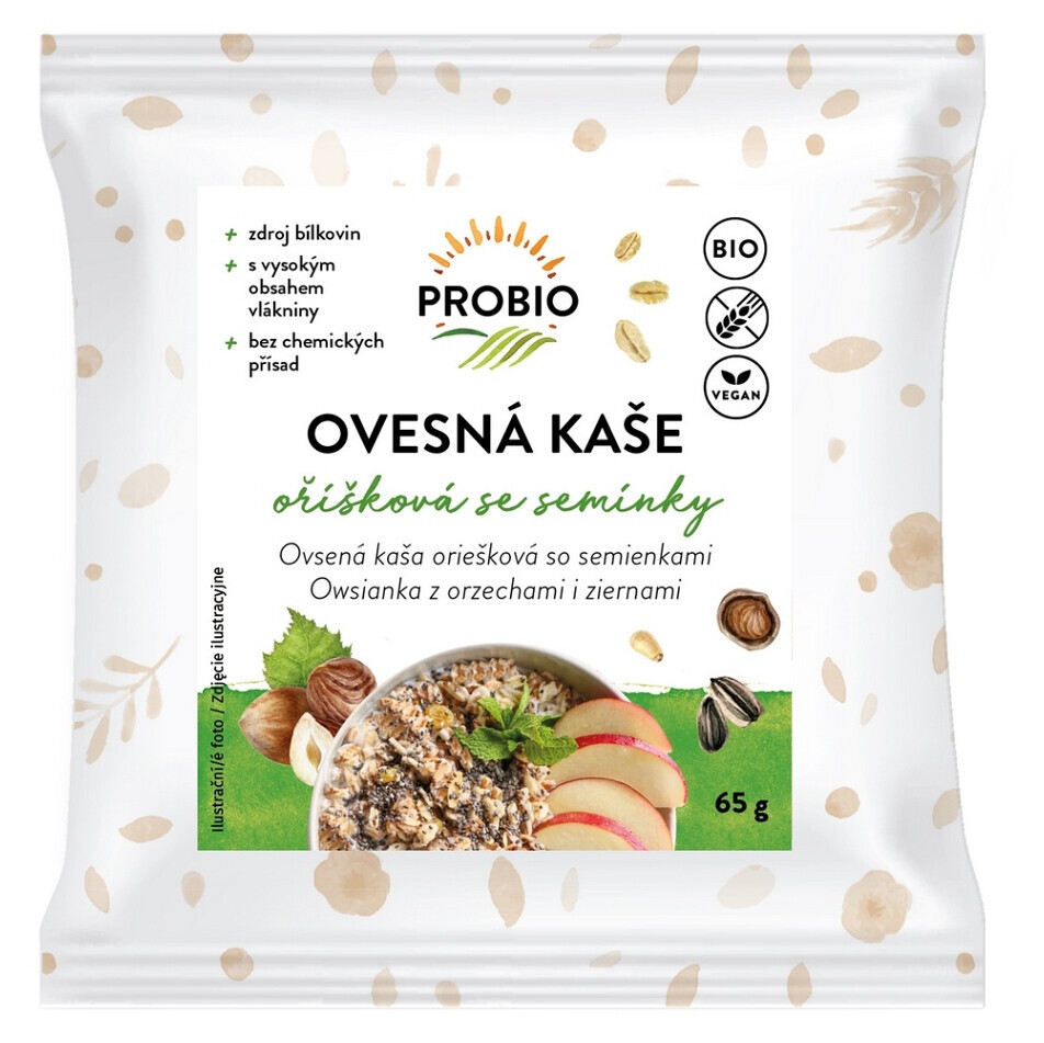 PROBIO Kaša ovsená oriešková so semienkami bezlepková 65 g