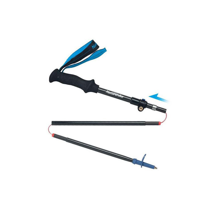 Naturehike karbónová skladacia treková palička ST07 98-115cm 175g - modrá 6927595748497