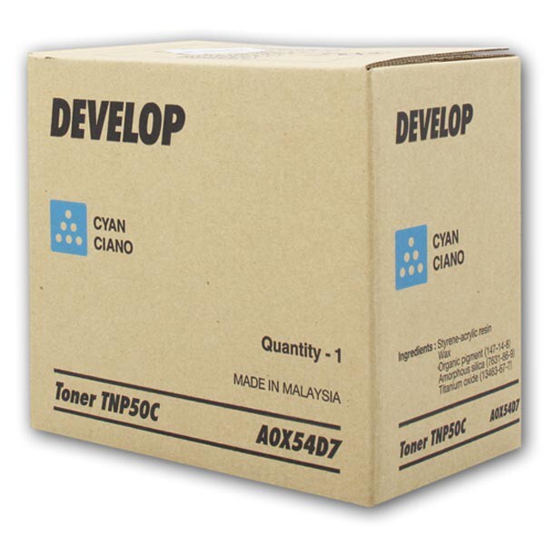 Develop originál toner A0X54D7, cyan, 5000str., TNP-50C, Develop Ineo +3100P, O, azurová
